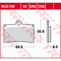 TRW LUCAS ZF KLOCKI HAMULCOWE KH095 SINTER STREET APRILIA RS4 125 '11-'16, DUCATI MONSTER 600 '94-'98, KTM DUKE 620 '94-'98, MOT