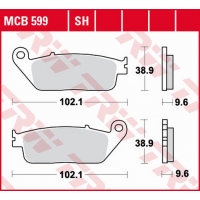 TRW LUCAS ZF KLOCKI HAMULCOWE KH196 SINTER STREET HONDA DN-01 700 '08-'11, VFR 750 '88-'97, GL 1500 F6C VALKYRIE '97-'03, TRIUMP