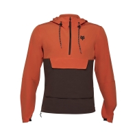 BLUZA ROWEROWA Z KAPTUREM FOX RANGER WIND PULLOVER ATOMIC ORANGE