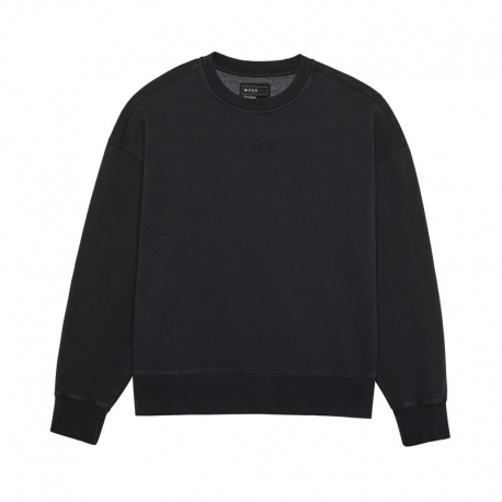 BLUZA FOX WORDMARK OVERSIZED FLEECE CREW BLACK