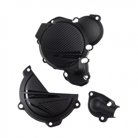 POLISPORT ZESTAW OSŁONA POKRYWY (DEKLA) ALTERNATORA ORAZ OSŁONA POKRYWY SPRZĘGŁA I OSŁONY POMPY WODY KTM SX/XC 250/300 '23-'24 
