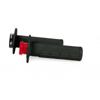 RACETECH (RTECH) MANETKI R20 LOCK-ON (22+25MM) KOLOR CZARNY (HALF WAFFLE) + 3 ADAPTERY ROLGAZU DO MOTOCYKLI BETA