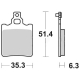 TRW LUCAS KLOCKI HAMULCOWE KH60 KH337 ORGANIC APRILIA RS 50 95-10, RX 50 91-03, TUAREG 125 88-89, KTM SX 60 98-00, SX 65 00-03, 