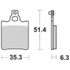 TRW ZF KLOCKI HAMULCOWE KH60 KH337 ORGANIC APRILIA RS 50 95-10, RX 50 91-03, TUAREG 125 88-89, KTM SX 60 98-00, SX 65 00-03, TYŁ