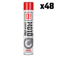 OMOTO ZESTAW 48 SZTUK SPRAY SMAR DO ŁAŃCUCHA 750ML ROAD O! CHAIN LUBE (O!MOTO) (OLE-006) (PAKIET 48 SZTUK)