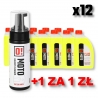 OMOTO ZESTAW 12 SZTUK PŁYN DO CHŁODNIC 1L O! FLUO XTREME COOL + OMOTO PIANKA DO MYCIA KASKU 150ML O! FOAM FRESH HELMET CLEANER
