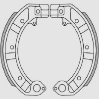 BRENTA SZCZĘKI HAMULCOWE PIAGGIO PK 50/125, PX 125/150/200, GS 160, SS 180/200, PE 200 (Z BLASZKAMI)(150x24mm) (FT 0128)