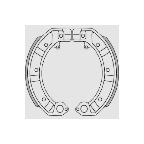 BRENTA SZCZĘKI HAMULCOWE PIAGGIO PK 50/125, PX 125/150/200, GS 160, SS 180/200, PE 200 (Z BLASZKAMI)(150x24mm) (FT 0128)