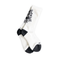 LEATT WYPRZEDAŻ SKARPETY SKULL SOCKS WHITE KOLOR BIAŁY ROZMIAR S/M (38-42) (LIMITOWANE)