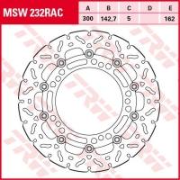 TRW LUCAS ZF TARCZA HAMULCOWA PRZÓD KAWASAKI NINJA 650, Z 650 '17-, (300X142X5MM) WAVE