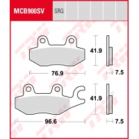 TRW LUCAS KLOCKI HAMULCOWE KH197 KAWASAKI 250 R NINJA / 400 NINJA 18-19, Z 400 19-, PRZÓD (PROMOCJA)