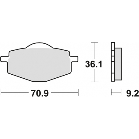 TRW LUCAS KLOCKI HAMULCOWE KH101 ORGANIC YAMAHA TDR 50 88-02, DT 80 85-97, DT 125 82-06, TDR 125 93-02, XT 350 85-95, XT 500 76-