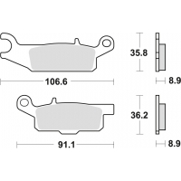 TRW LUCAS KLOCKI HAMULCOWE KH446 SINTER OFFROAD YAMAHA YFM 550 GRIZZLY 09-, YFM 700 GRIZZLY 07-, TYŁ