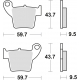 TRW LUCAS KLOCKI HAMULCOWE KH346 SINTER OFFROAD (WYCZYNOWE) HONDA CRF 250 04-, CRF 450 02-, TYŁ