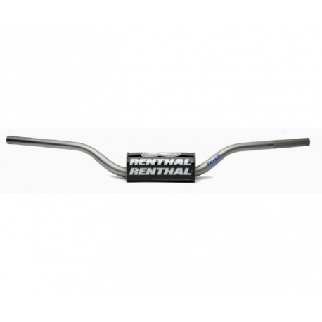 RENTHAL KIEROWNICA 1,1/8 CALA (28,6MM) MX FATBAR HANDLEBARS GREY RC SX/SXF 06-09, SUZUKI RM/RMZ 06-13 KOLOR SZARY Z GĄBKĄ