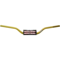 RENTHAL KIEROWNICA 1,1/8 CALA (28,6MM) MX FATBAR HANDLEBAR RC WYSOKA HIGH GOLD KOLOR ZŁOTY Z GĄBKĄ