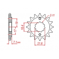 MTX PARTS ZĘBATKA PRZEDNIA 2067 14 HONDA CRF 250L '13-'15 (JTF1321.14) (MOŻNA STOSOWAĆ JAKO 2506 14 ORAZ 2261 14) (ŁAŃC. 520)