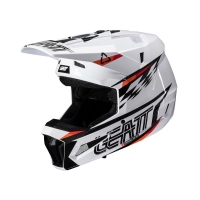 KASK Z GOGLAMI LEATT JUNIOR KIT MOTO 3.5 V25 WHITE