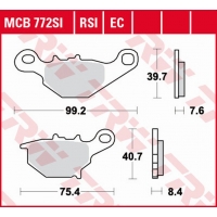 TRW LUCAS ZF KLOCKI HAMULCOWE KH401 SINTER OFFROAD SUZUKI RM 85/L '05-, TYŁ