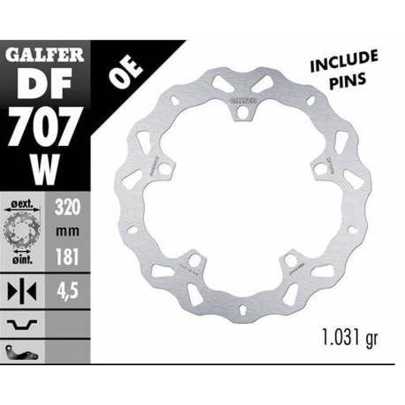 GALFER TARCZA HAMULCOWA PRZÓD BMW F 800R/S/ST/GT '09- F 900XR '20- R 850R/RT '04 R 1100S '01- R 1100/1500/1200/1250S/R/RT/S/