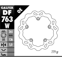 GALFER TARCZA HAMULCOWA TYŁ BMW F 650GS 800/ K1200/ R1200 (265X136X5) (NG1045) WAVE