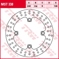 TRW LUCAS TARCZA HAMULCOWA TYŁ HONDA CBR 500 / CB 500 F / X 13-, CBF 500 04-08, CB / CBF / CBR 600 / HORNET 04-15, CB / CBR 650 