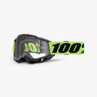 100 PROCENT GOGLE MODEL ACCURI 2 NEON YELLOW - CLEAR LENS KOLOR ŻÓŁTY FLUO/CZARNY SZYBA PRZEŹROCZYSTA