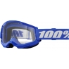 100 PROCENT GOGLE STRATA 2 BLUE - CLEAR LENS - KOLOR NIEBIESKI/BIAŁY SZYBKA PRZEŹROCZYSTA
