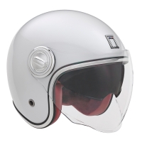 NOX PREMIUM KASK OTWARTY JET HERITAGE SOLID KOLOR BIAŁY POŁYSK ROZMIAR L