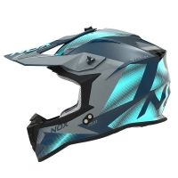 NOX KASK CROSS / OFFROAD N633 FUSION KOLOR SZARY/NIEBIESKI ROZMIAR S (ZAPIĘCIE MIKROMETRYCZNE)