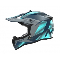 NOX KASK CROSS / OFFROAD N633 FUSION KOLOR SZARY/NIEBIESKI ROZMIAR M (ZAPIĘCIE MIKROMETRYCZNE)