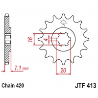 JT ZĘBATKA PRZEDNIA 413 15 SUZUKI RMX 50, TS 50 (41315JT) (ŁAŃC. 420)