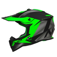 NOX KASK CROSS / OFFROAD N633 FUSION KOLOR CZARNY MAT/ZIELONY ROZMIAR XXL (ZAPIĘCIE MIKROMETRYCZNE)