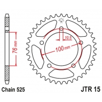 JT ZĘBATKA TYLNA 4456 42 BENELLI 500 LEONCINO '17-, TRK 502 '17-18 (445642JT)* (ŁAŃC. 525)