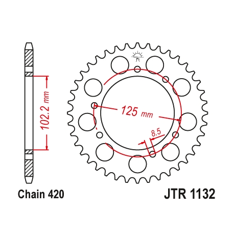 JT ZĘBATKA TYLNA 4406 59 APRILIA RX 50 FACTORY E4 2T LC '18 (440659JT) (ŁAŃC.420)