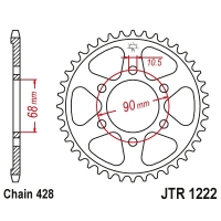 JT ZĘBATKA TYLNA 4733 47 HONDA CB 125R '18-'20 (473347JT) (ŁAŃC.428)