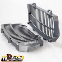 FM-PARTS OSŁONY CHŁODNICY (KRATKI) ALUMINIUM KTM/HUSQVARNA '20-23' KOLOR SREBRNY (GUN METAL)