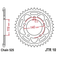 JT ZĘBATKA TYLNA 4671 45 BMW S 1000 RR '19 (467145JT) (ŁAŃC. 525)