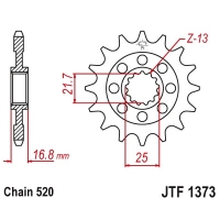 JT ZĘBATKA PRZEDNIA 2042 16 Z GUMĄ HONDA NC 700S/X '12-'13, INTEGRA 700D '12-'13 (JTF1373.16RB)* (ŁAŃC. 520)