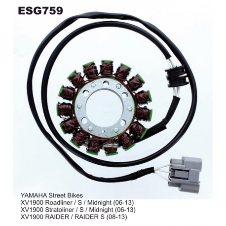 ELECTROSPORT UZWOJENIE ALTERNATORA (STATOR) YAMAHA XV 1900 Roadliner / Stratoliner / Midnight (06-13)