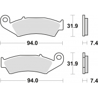 TRW LUCAS KLOCKI HAMULCOWE KH125 SPIEK METALICZNY SINTER OFFROAD HONDA CR 125 / 250 87-94, NX / XR 250 88-95, CR 500 87-94, XR 6