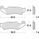 TRW LUCAS KLOCKI HAMULCOWE KH125 SPIEK METALICZNY SINTER OFFROAD HONDA CR 125 / 250 87-94, NX / XR 250 88-95, CR 500 87-94, XR 6