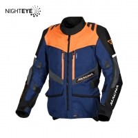 MACNA WYPRZEDAŻ KURTKA DOMANE MOTORCYCLE JACKET DARK BLUE/ORANGE/BLACK KOLOR GRANATOWY/POMARAŃCZOWY/CZARNY ROZMIAR L