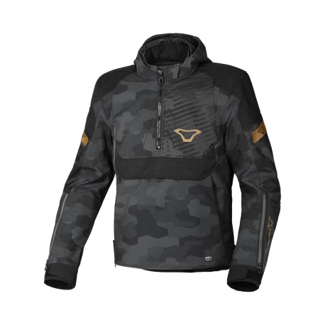 MACNA WYPRZEDAŻ KURTKA Z KAPTUREM TRAFFIQ MOTORCYCLE JACKET CAMO BLACK/GREY KOLOR CZARNY CAMO/SZARY ROZMIAR L