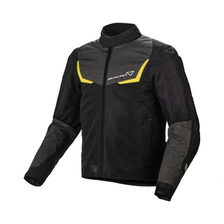 MACNA WYPRZEDAŻ KURTKA DURAGO NIGHT EYE MOTORCYCLE JACKET BLACK/FLUO YELLOW KOLOR CZARNY/ŻÓŁTY FLUO ROZMIAR S