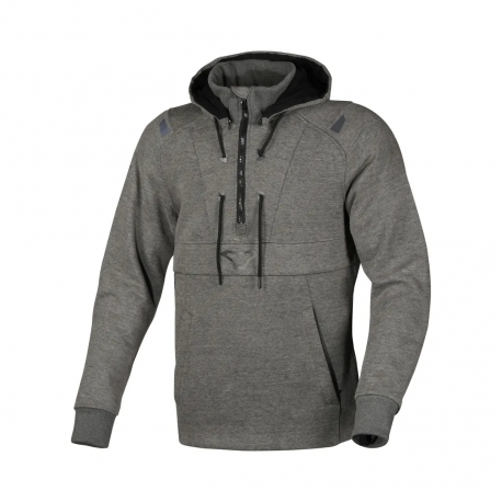 MACNA WYPRZEDAŻ KURTKA (MESH) Z KAPTUREM BYRON MOTORCYCLE HOODIE GREY MALANGE KOLOR SZARY ROZMIAR XL