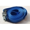 BIKETEC PAS TRANSPORTOWY 35MM/3MB Z KLAMRĄ SAMOZACISKOWĄ KOLOR NIEBIESKI (HOMOLOGACJA)