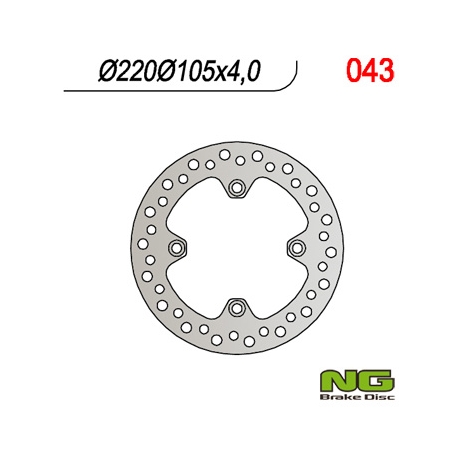 NG TARCZA HAMULCOWA TYŁ HONDA XL 125V VARADERO '01-'13, XR 400 '95-05, XR 250 '91-04, CBR 125 R '03-'17, CRF 230 '07-12, SUZUKI 