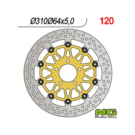 NG TARCZA HAMULCOWA PRZÓD SUZUKI GS/ GSF/ GSX (310x64x5) PŁYWAJĄCA (5x10,5mm)