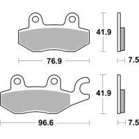SBS KLOCKI HAMULCOWE KH197 RACING DUAL CARBON KAWASAKI EX 400 NINJA '18-'23, EX 250R NINJA '18-'20